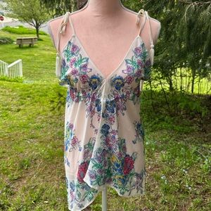 Floral flowy psychedelic top